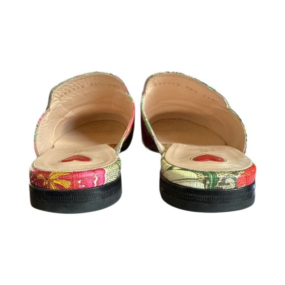 GUCCI Princetown GG Horsebit Flora Loafer Mule EU 36.5 US 6.5 Multicolor Floral - Picture 6 of 10